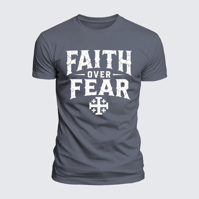 Luxe Mercerized Cotton Tee - Faith Over Fear
