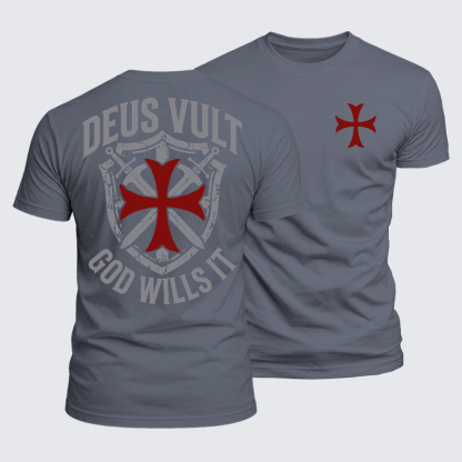 Luxe Mercerized Cotton Tee - Deus Vult: God Wills It