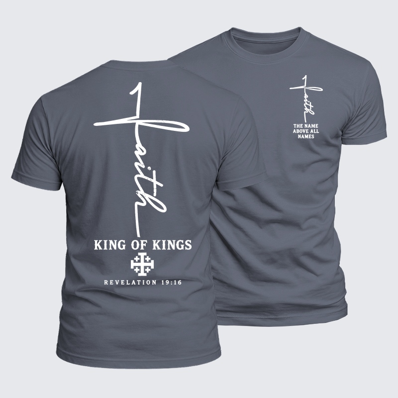 Luxe Mercerized Cotton Tee -  King Of Kings Jesus Cross