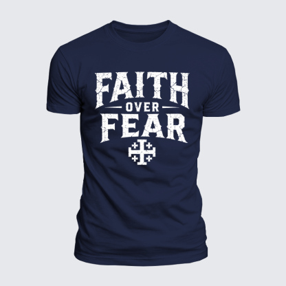 Luxe Mercerized Cotton Tee - Faith Over Fear