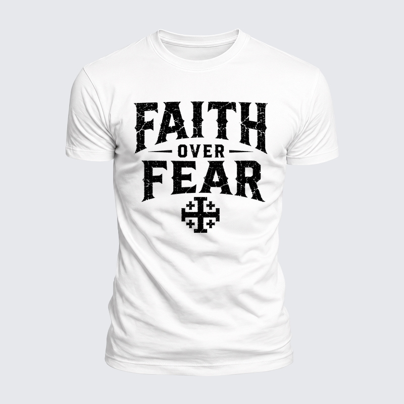 Luxe Mercerized Cotton Tee - Faith Over Fear