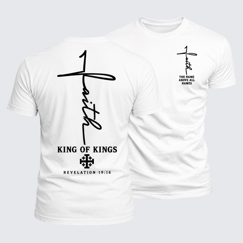Luxe Mercerized Cotton Tee -  King Of Kings Jesus Cross