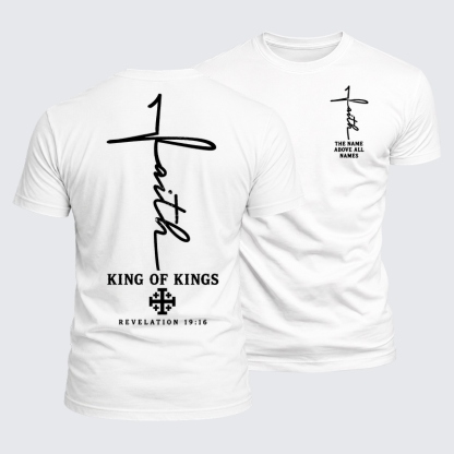 Luxe Mercerized Cotton Tee -  King Of Kings Jesus Cross