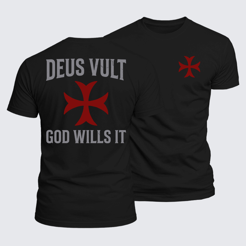 Luxe Mercerized Cotton Tee - Deus Vult: God Wills It