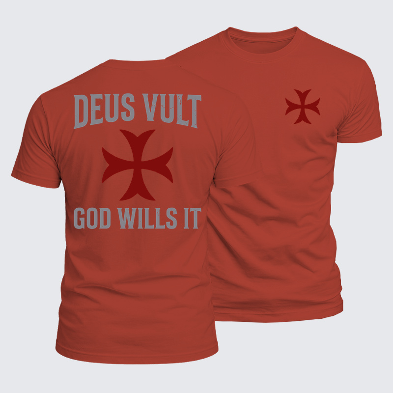 Luxe Mercerized Cotton Tee - Deus Vult: God Wills It