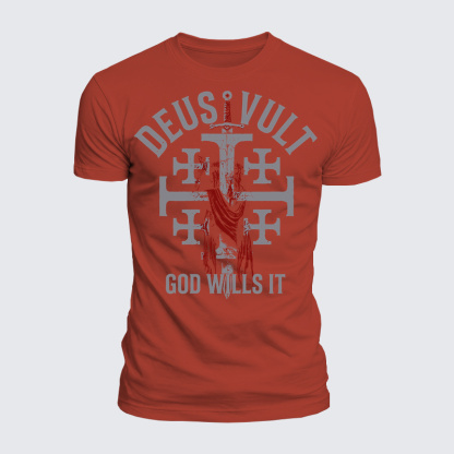 Luxe Mercerized Cotton Tee - Deus Vult: God Wills It