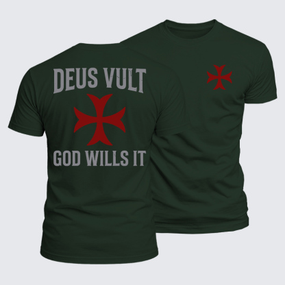 Luxe Mercerized Cotton Tee - Deus Vult: God Wills It