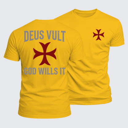 Luxe Mercerized Cotton Tee - Deus Vult: God Wills It