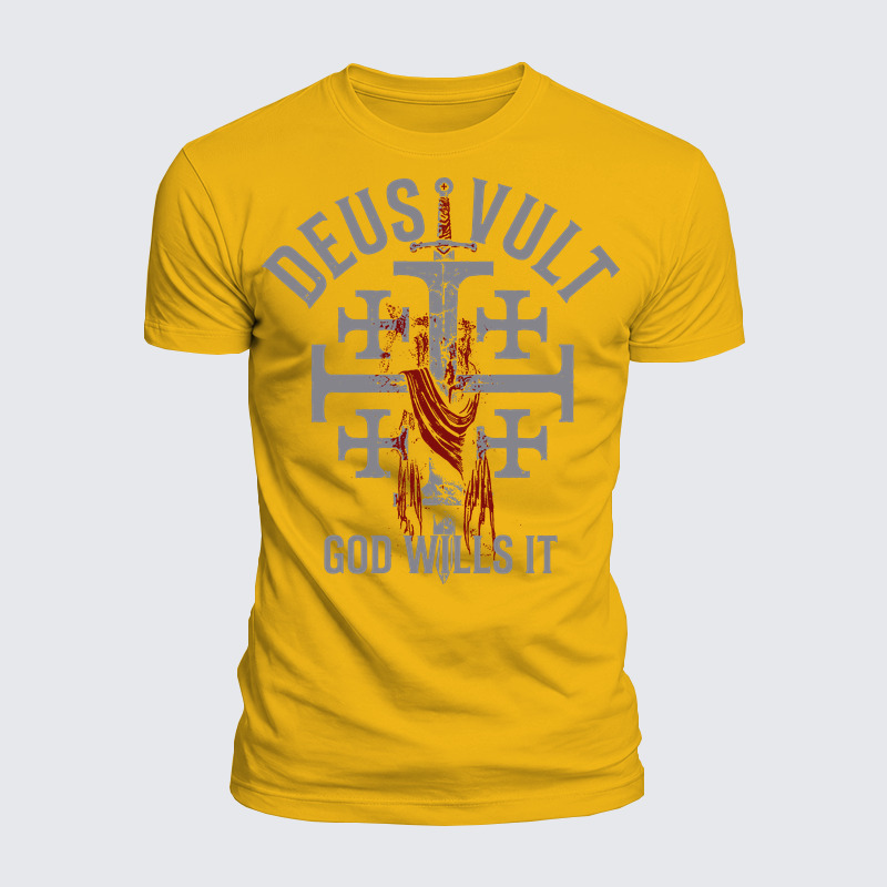 Luxe Mercerized Cotton Tee - Deus Vult: God Wills It