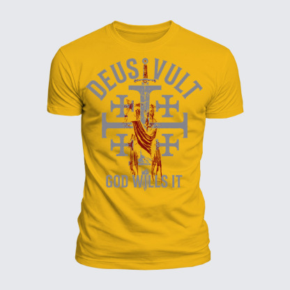 Luxe Mercerized Cotton Tee - Deus Vult: God Wills It