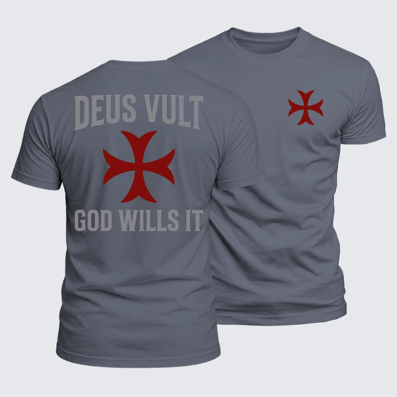 Luxe Mercerized Cotton Tee - Deus Vult: God Wills It
