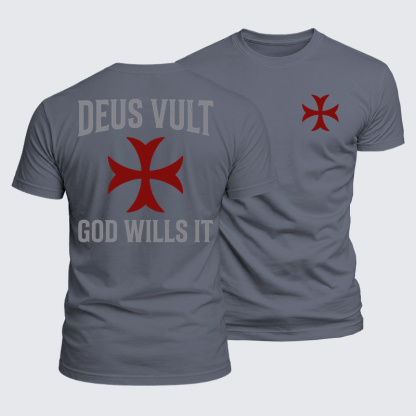 Luxe Mercerized Cotton Tee - Deus Vult: God Wills It