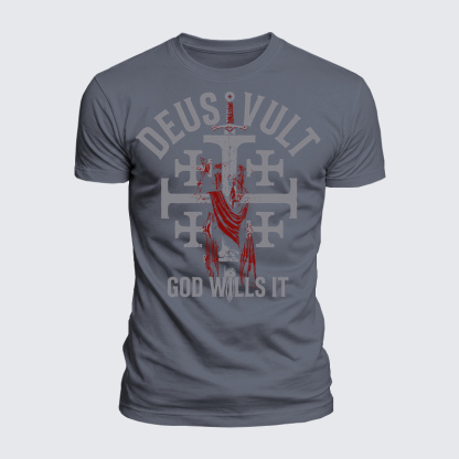 Luxe Mercerized Cotton Tee - Deus Vult: God Wills It