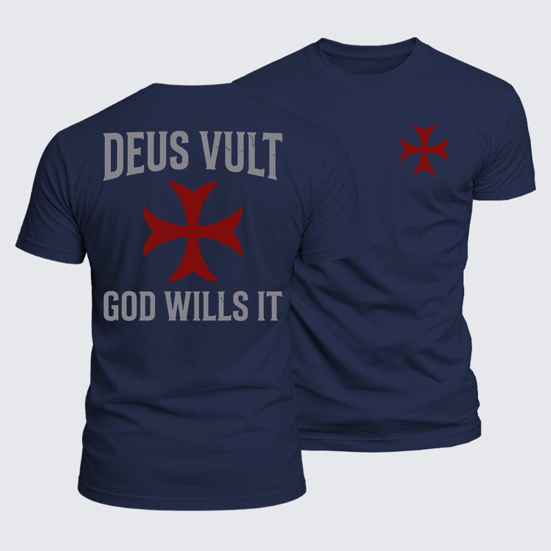 Luxe Mercerized Cotton Tee - Deus Vult: God Wills It