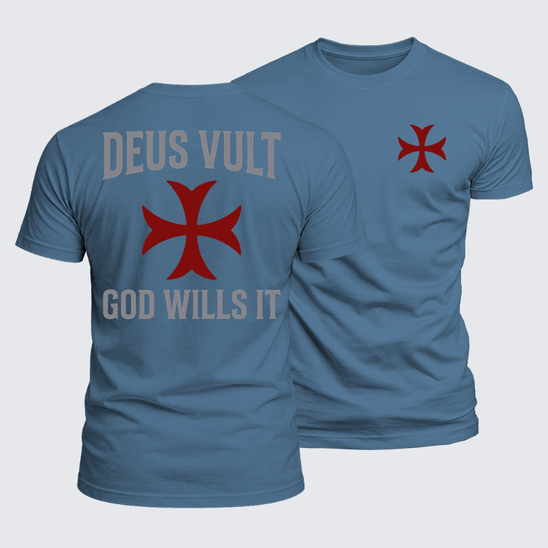Luxe Mercerized Cotton Tee - Deus Vult: God Wills It