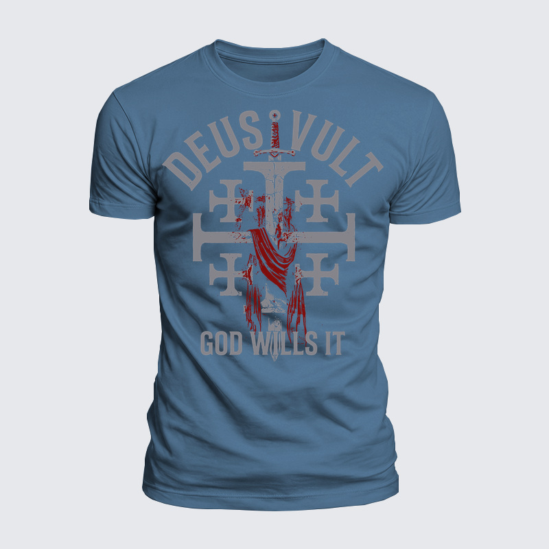 Luxe Mercerized Cotton Tee - Deus Vult: God Wills It