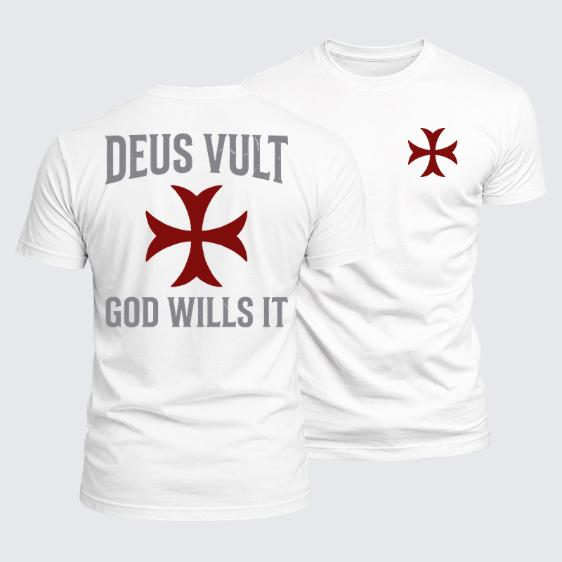 Luxe Mercerized Cotton Tee - Deus Vult: God Wills It