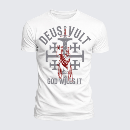 Luxe Mercerized Cotton Tee - Deus Vult: God Wills It