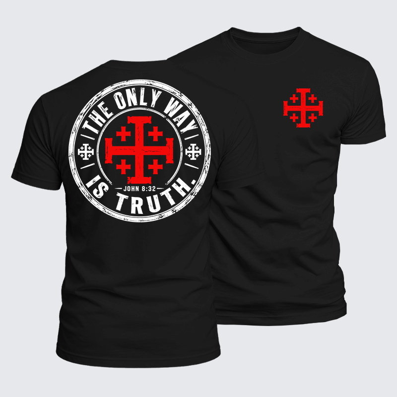 Luxe Mercerized Cotton Tee - The Only Way Is Truth John 8:32