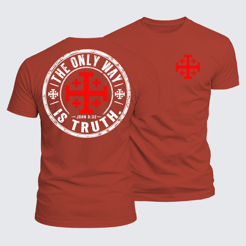 Luxe Mercerized Cotton Tee - The Only Way Is Truth John 8:32