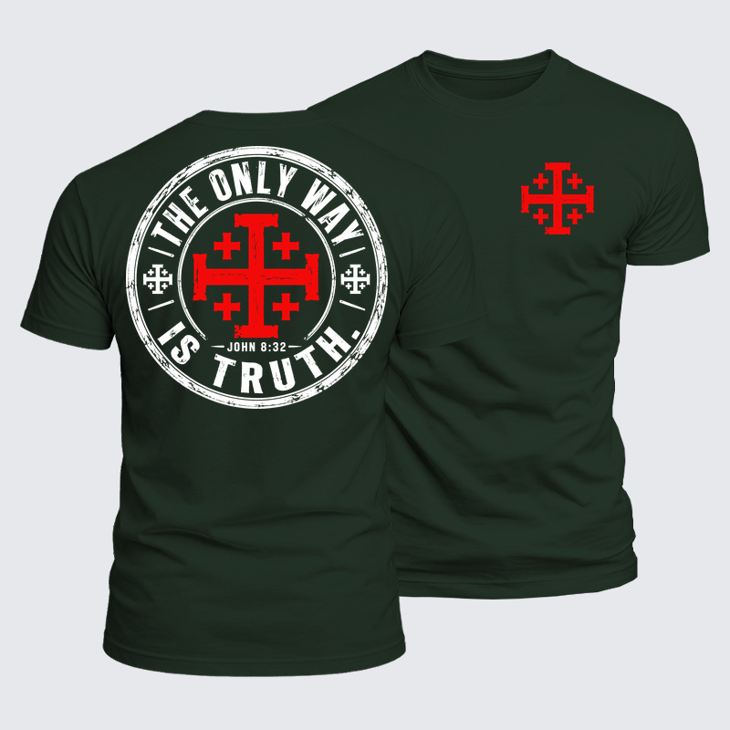 Luxe Mercerized Cotton Tee - The Only Way Is Truth John 8:32