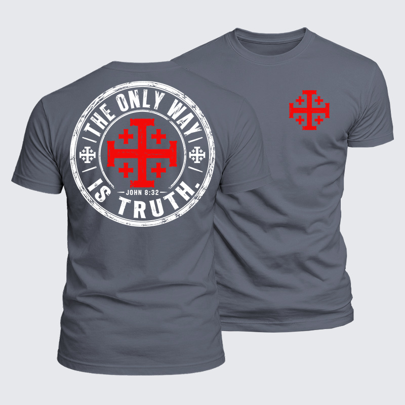 Luxe Mercerized Cotton Tee - The Only Way Is Truth John 8:32