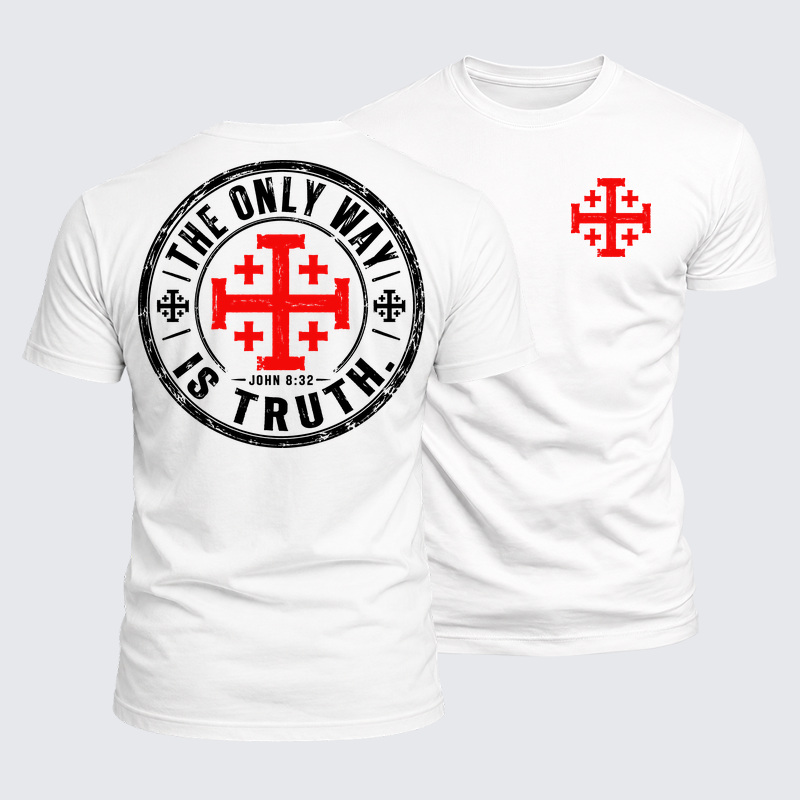 Luxe Mercerized Cotton Tee - The Only Way Is Truth John 8:32