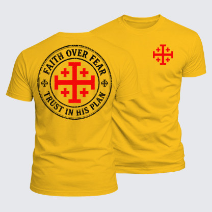 Luxe Mercerized Cotton Tee - Faith Over Fear Trust In His Plan