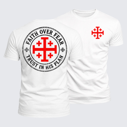 Luxe Mercerized Cotton Tee - Faith Over Fear Trust In His Plan