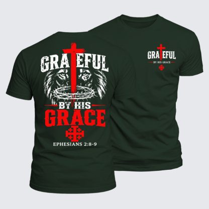 Luxe Mercerized Cotton Tee - Grateful By His Grace