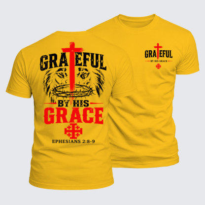 Luxe Mercerized Cotton Tee - Grateful By His Grace