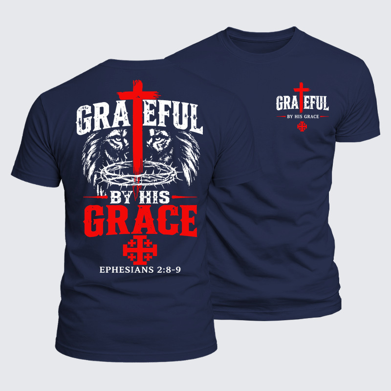 Luxe Mercerized Cotton Tee - Grateful By His Grace