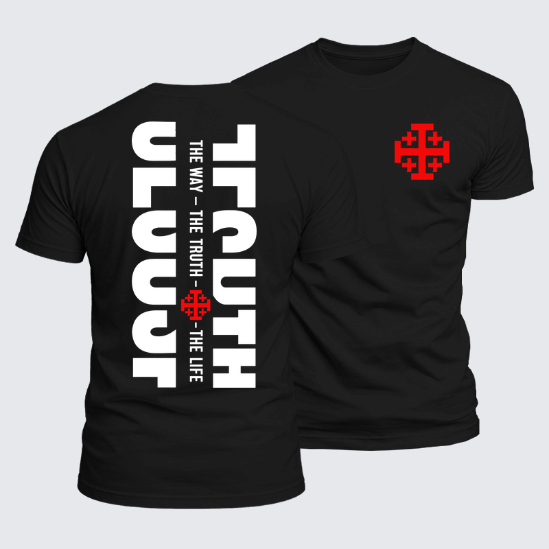 Man Of God Husband Dad Jesus God Christian Cotton T-Shirt