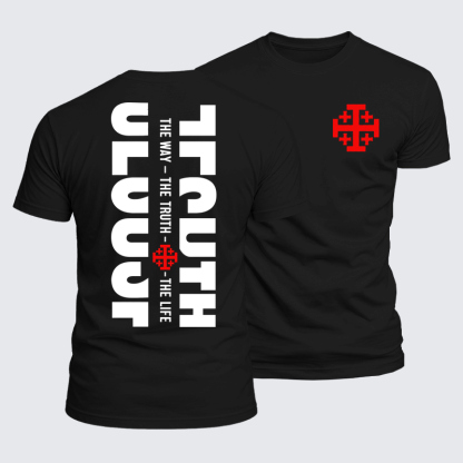 Luxe Mercerized Cotton Tee - Jesus The Way The Truth The Life