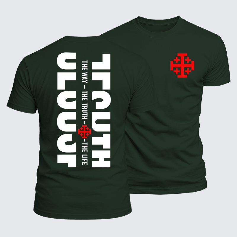 Luxe Mercerized Cotton Tee - Jesus The Way The Truth The Life