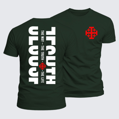Luxe Mercerized Cotton Tee - Jesus The Way The Truth The Life