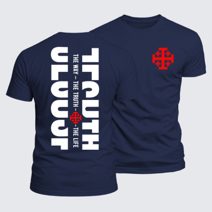 Luxe Mercerized Cotton Tee - Jesus The Way The Truth The Life