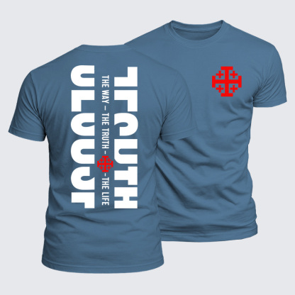 Luxe Mercerized Cotton Tee - Jesus The Way The Truth The Life