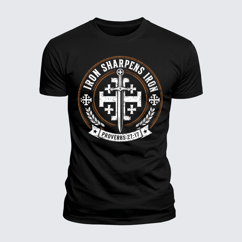 Man Of God Husband Dad Jesus God Christian Cotton T-Shirt