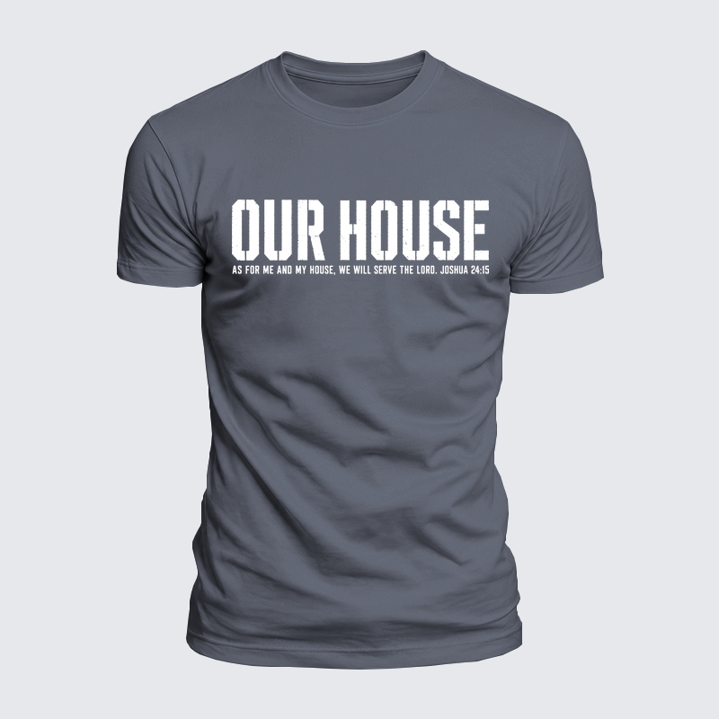 Luxe Mercerized Cotton Tee - Our House Joshua 24:15