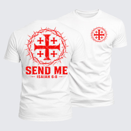 Luxe Mercerized Cotton Tee - Here I Am Send Me Isaiah 6:8