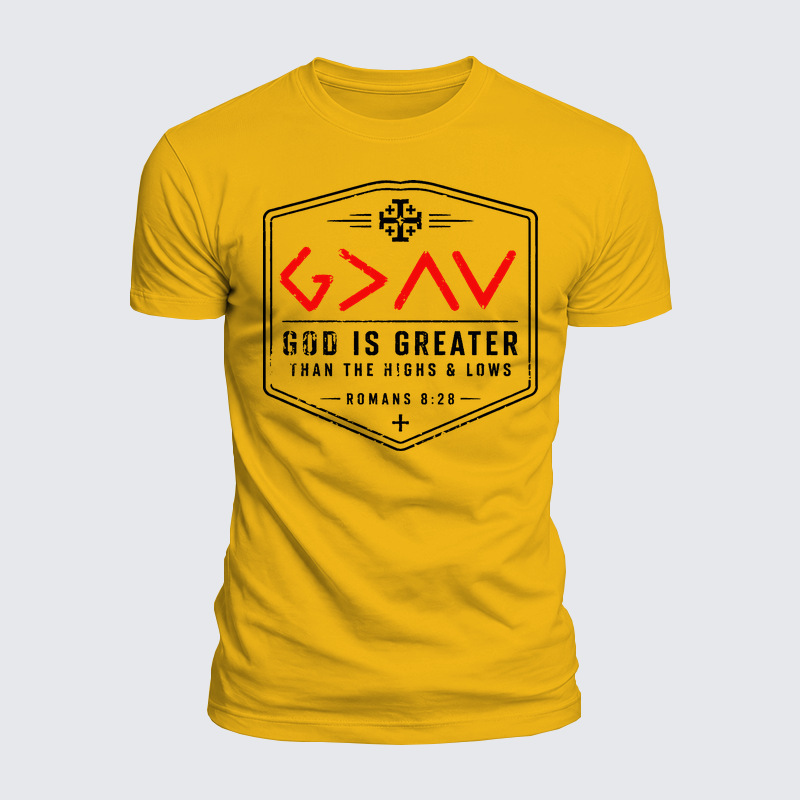 Luxe Mercerized Cotton Tee - God is Greater than the High and Lows