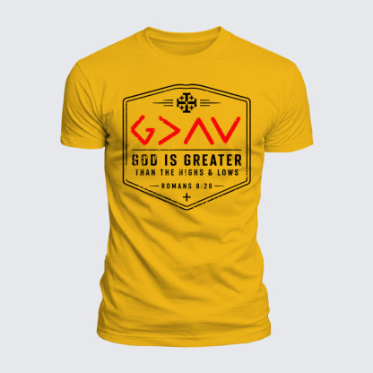 Luxe Mercerized Cotton Tee - God is Greater than the High and Lows