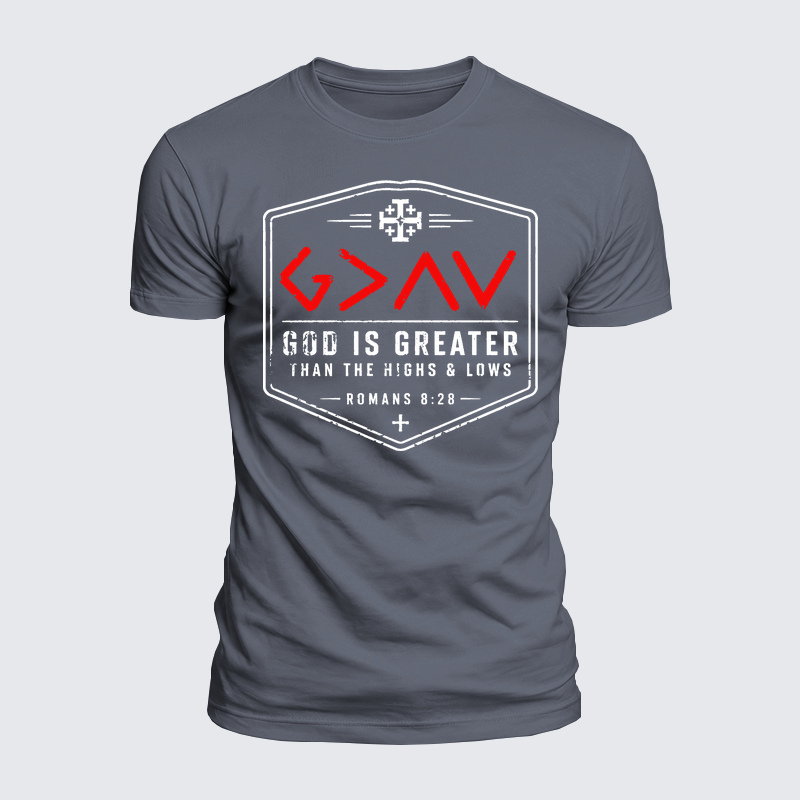 Luxe Mercerized Cotton Tee - God is Greater than the High and Lows