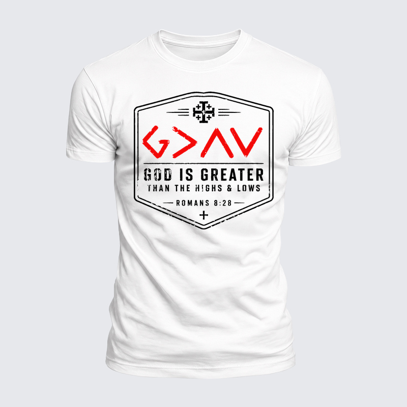 Luxe Mercerized Cotton Tee - God is Greater than the High and Lows