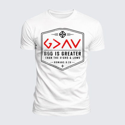 Luxe Mercerized Cotton Tee - God is Greater than the High and Lows