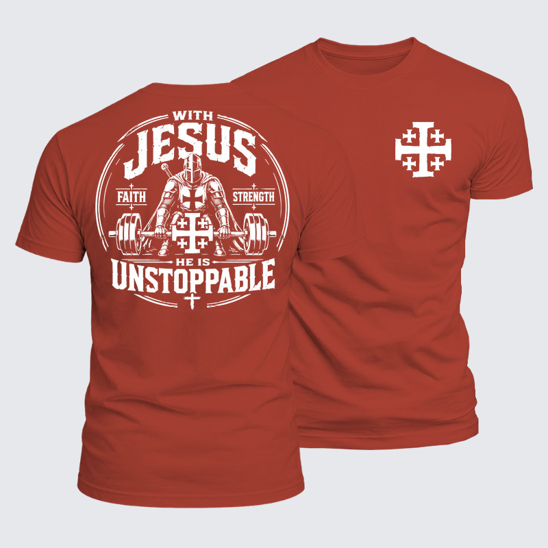 Luxe Mercerized Cotton Tee - With Jesus He Is Unstoppable
