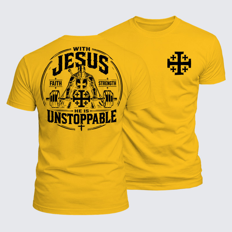 Luxe Mercerized Cotton Tee - With Jesus He Is Unstoppable