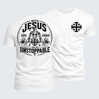 Luxe Mercerized Cotton Tee - With Jesus He Is Unstoppable