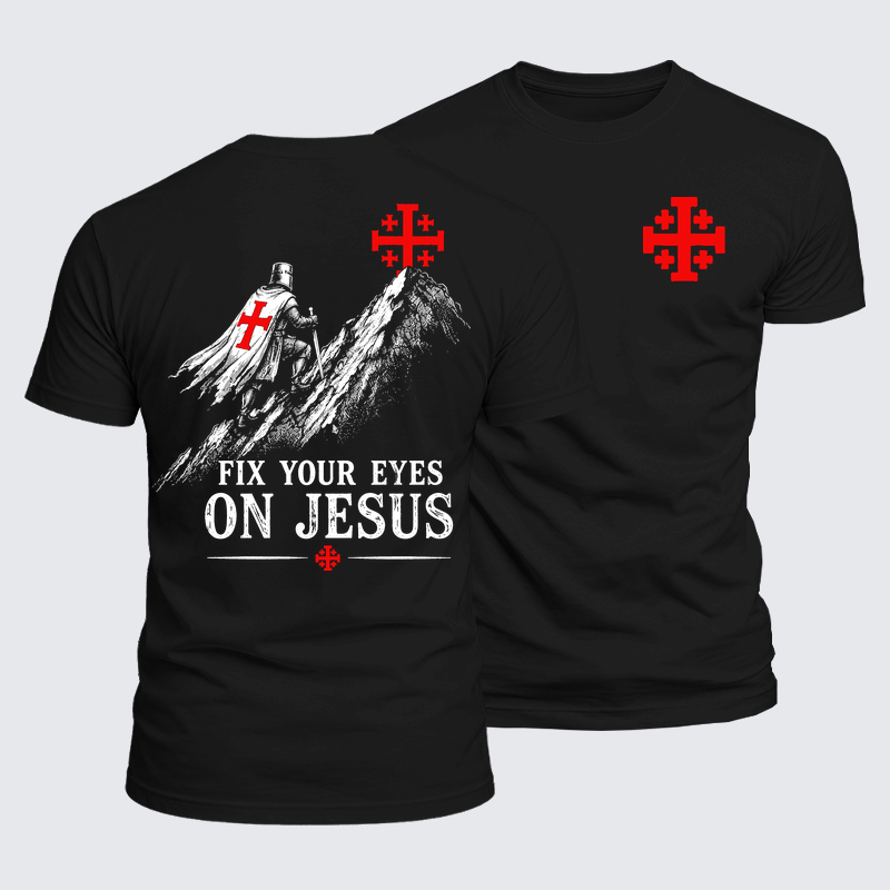 Luxe Mercerized Cotton Tee - Blessed Jerusalem Cross Jeremiah 17:7